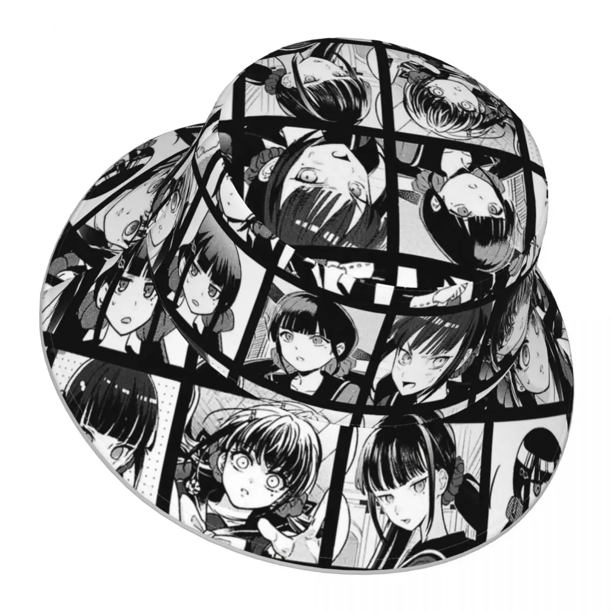 Danganronpa,Maki Manga reflective Bucket Hat Men Women Bucket Hat Outdoor Sunscreen Beach Hat Sun Hiking Fishing Cap