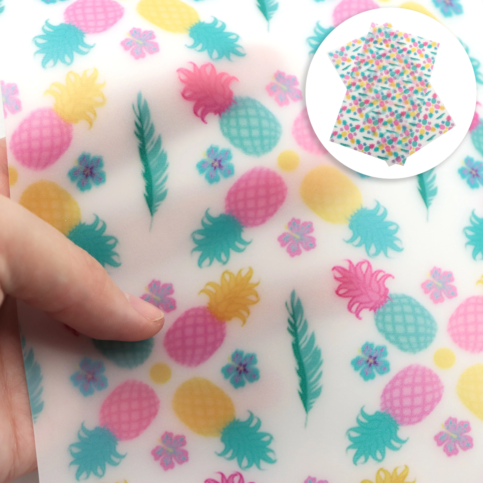 20*33 см мягкий Желейный лист Банни Единорог Фламинго виниловые тканевые листы для