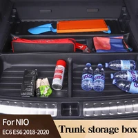 car trunk storage bag for nio ec6 es6 2018 2019 2020 pu organizer portable tidying leather stowing decorative accessories black