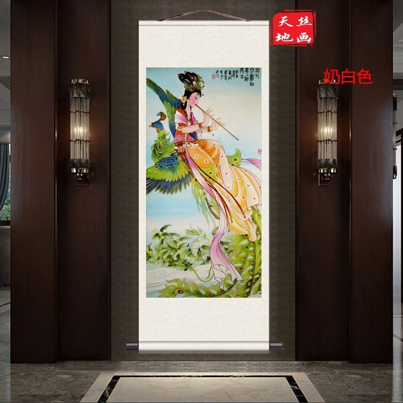 Двенадцать фигурок цветов шелковая каллиграфия и картина подарок Пипа Дамская