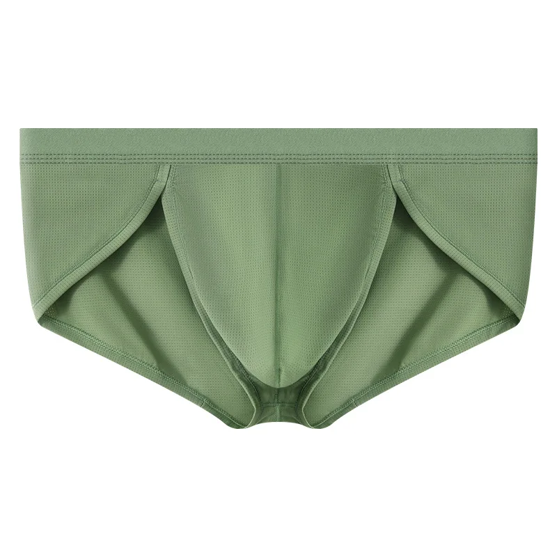 Трусы-брифы мужские с U-образным мешочком дышащие быстросохнущие пикантное