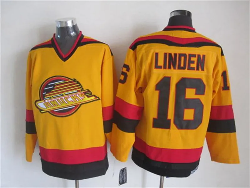 

Винтажная Майка для хоккея с вышивкой, вышитая под любой номер и имя, Ванкувер #16