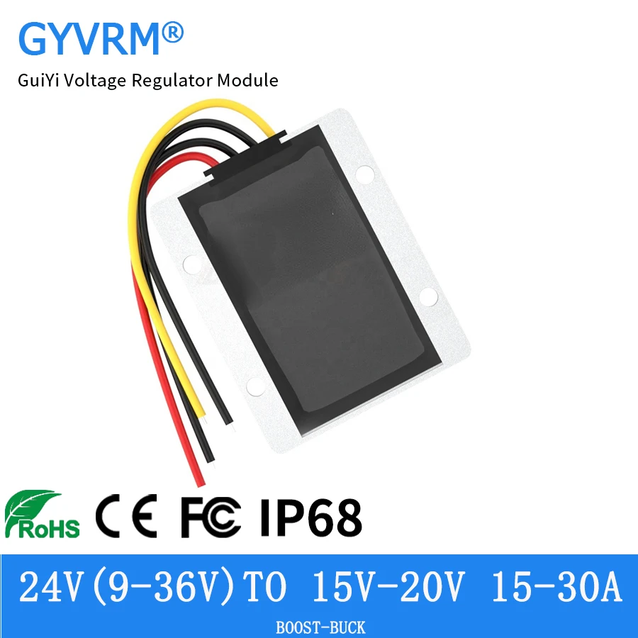 

GYVRM DC Step-up Module Battery Regulator 9-36V to 15V 15A 20A 25A 30A DC DC Buck Boost Converter 15V Stabilizer Model