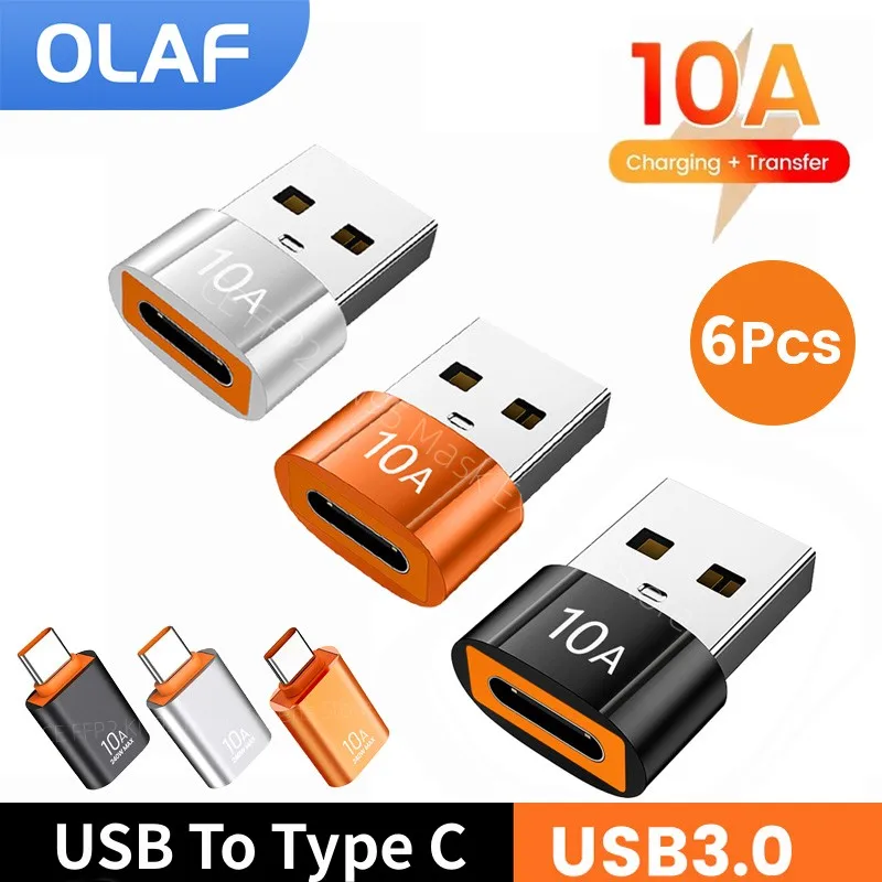 Адаптер Olaf 10A OTG USB 3 0 на Type C переходник типа мама папа конвертер для быстрой