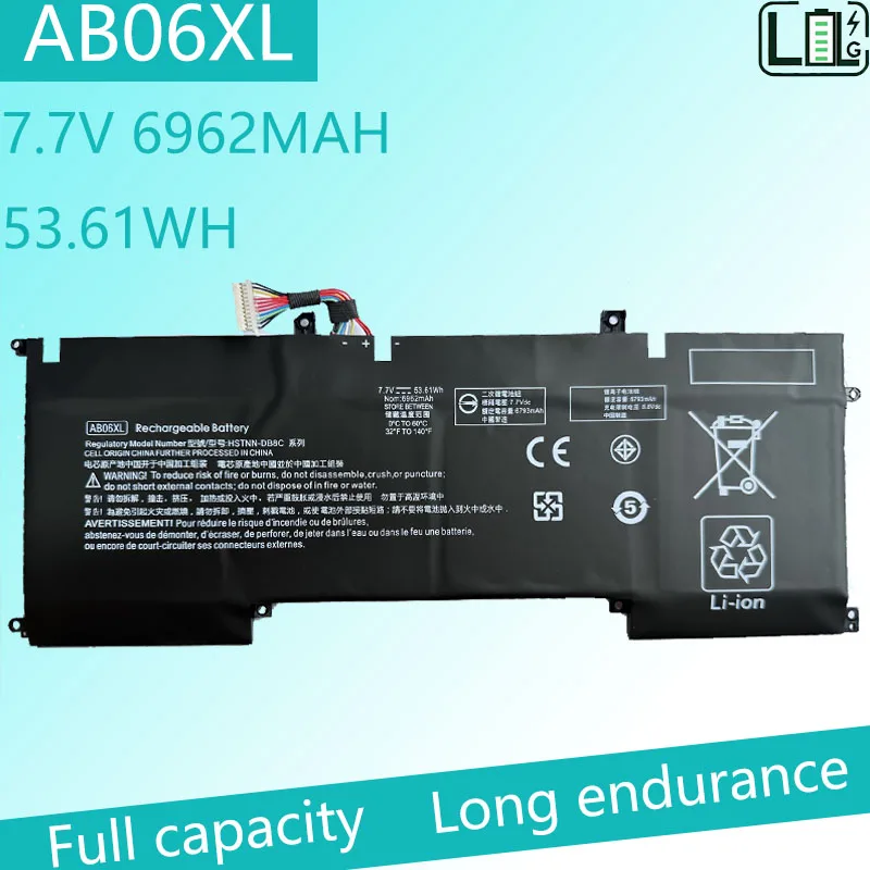 Новый аккумулятор AB06XL для HP ENVY 13-AD019TU 13-AD020TU 13-AD106TU 13-AD108TU TPN-I128 HSTNN-DB8C 921408 -2C1 921438 -855