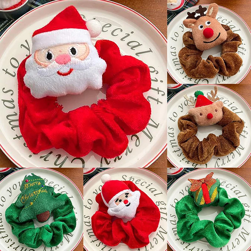 Рождественские эластичные резинки для волос с героями мультфильмов милый