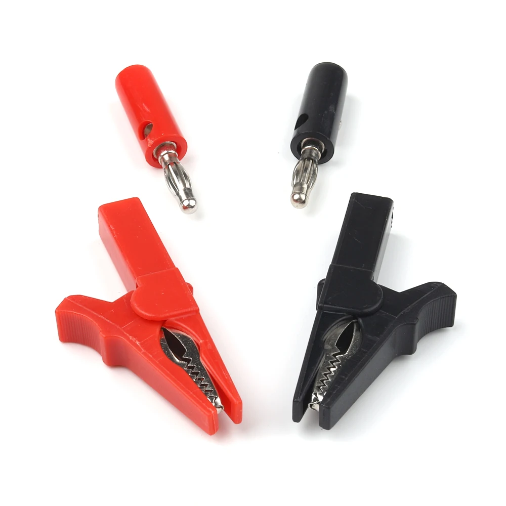 4 шт./компл. 55 мм зажим типа крокодил штекер банан тестовые щупы кабельные зажимы