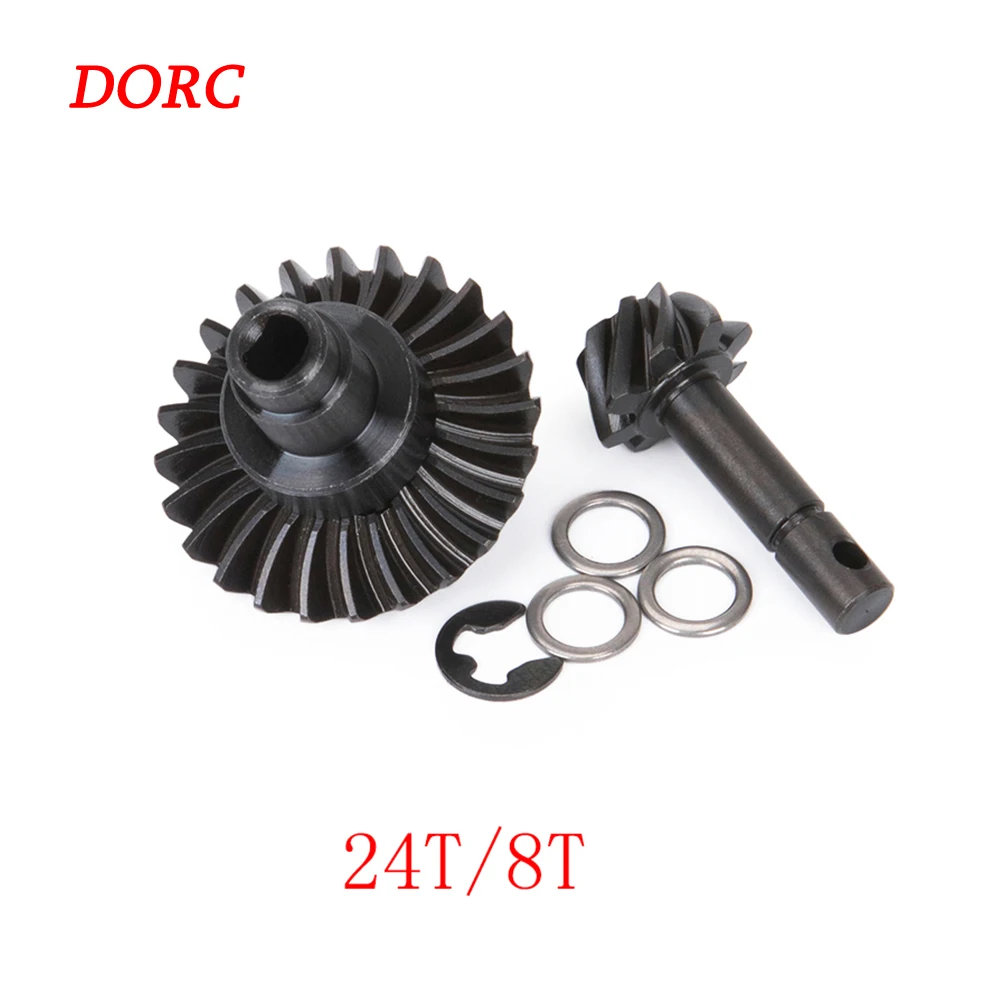 

8T 24T Metal Bevel Gear Set Overdrive for 1/10 RC Crawler Car Axial SCX10 II 90046 90047 AR44 Axle Fimonda Portal Spare Parts