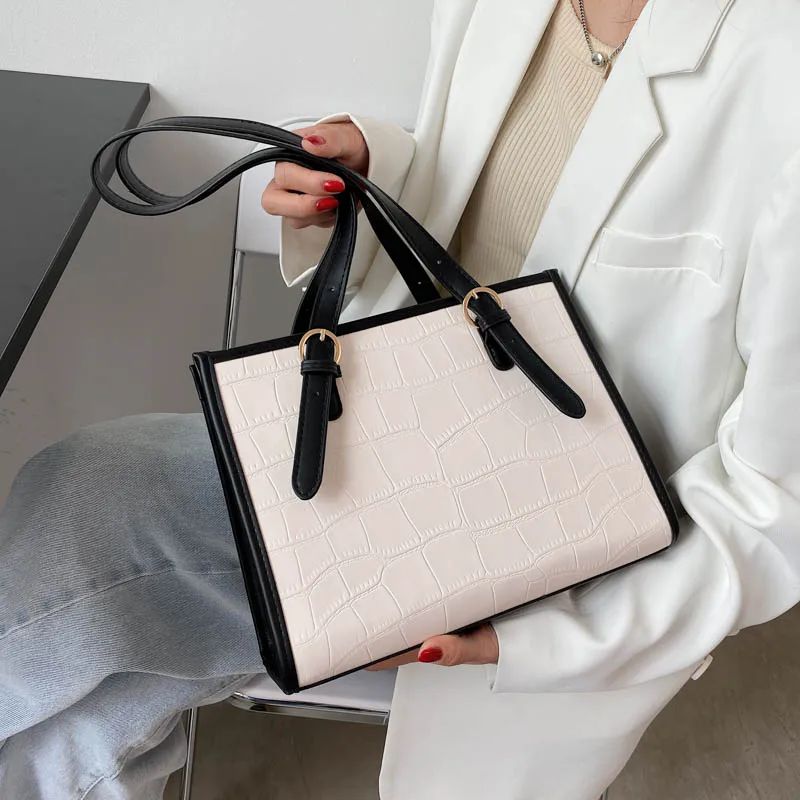 

Alligtor Fashion Women Top Handle Leather Bag Luxury Shoulder Large Tote Bags Designer Women Handbag Large Capacity Shopper Bag