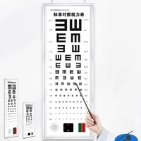 waterproof pvc eye chart with height measure ruler wall sticker for eye visual exam testing height measurement