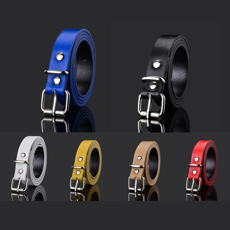 Boys Fashion Children Leather Belts Design Alloy Pin Buckle Boys Girls Kid Students Casual Waistband Jeans Adjustable Men's Belt