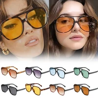 Vintage Glasses Brand Designer Men Oversized Trend Eyewear UV400 Sunglasses Women Shades High Quality Popular Hot Sale