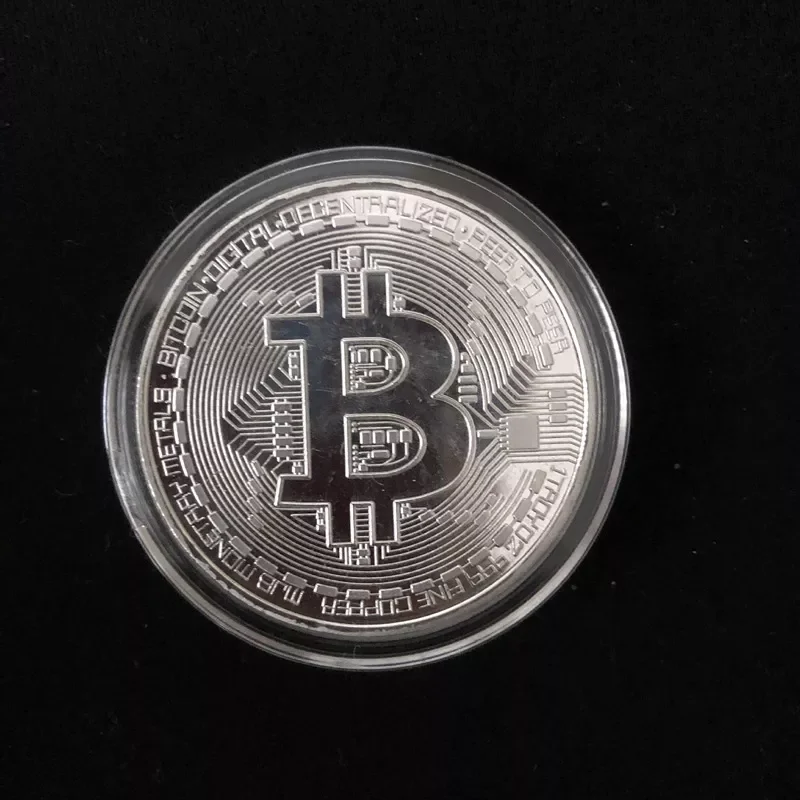 

Plated Bitcoin Coin Collectible Art Collection Gift Physical commemorative Casascius Bit BTC Metal Antique Imitation