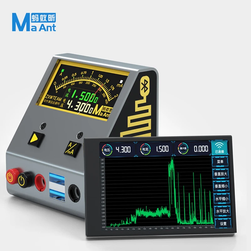 Maant Current Recording Analyzer 3.2 Inch IPS Screen Mobile Phone Repair Workbench Bluetooth Wireless High Speed Transmission