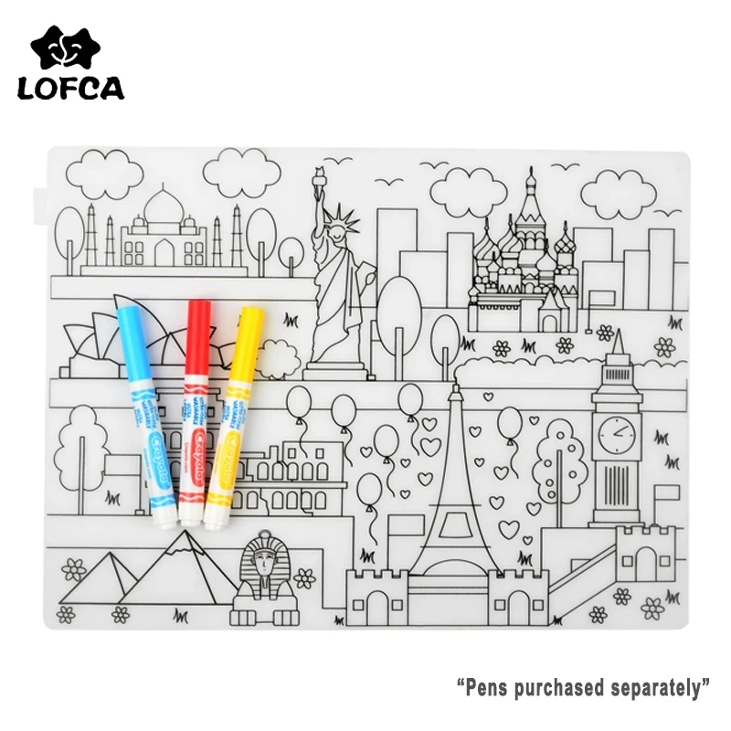 Silicone Baby Placemat 1pc Baby Tableware Dinnerware Silicon