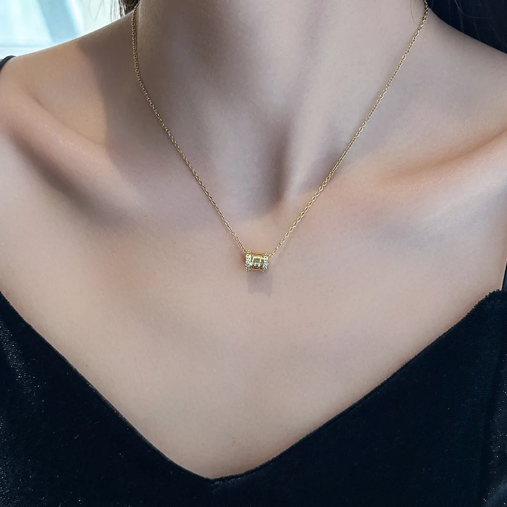 Роскошное изысканное ожерелье из титановой стали премиум-класса с текстурой