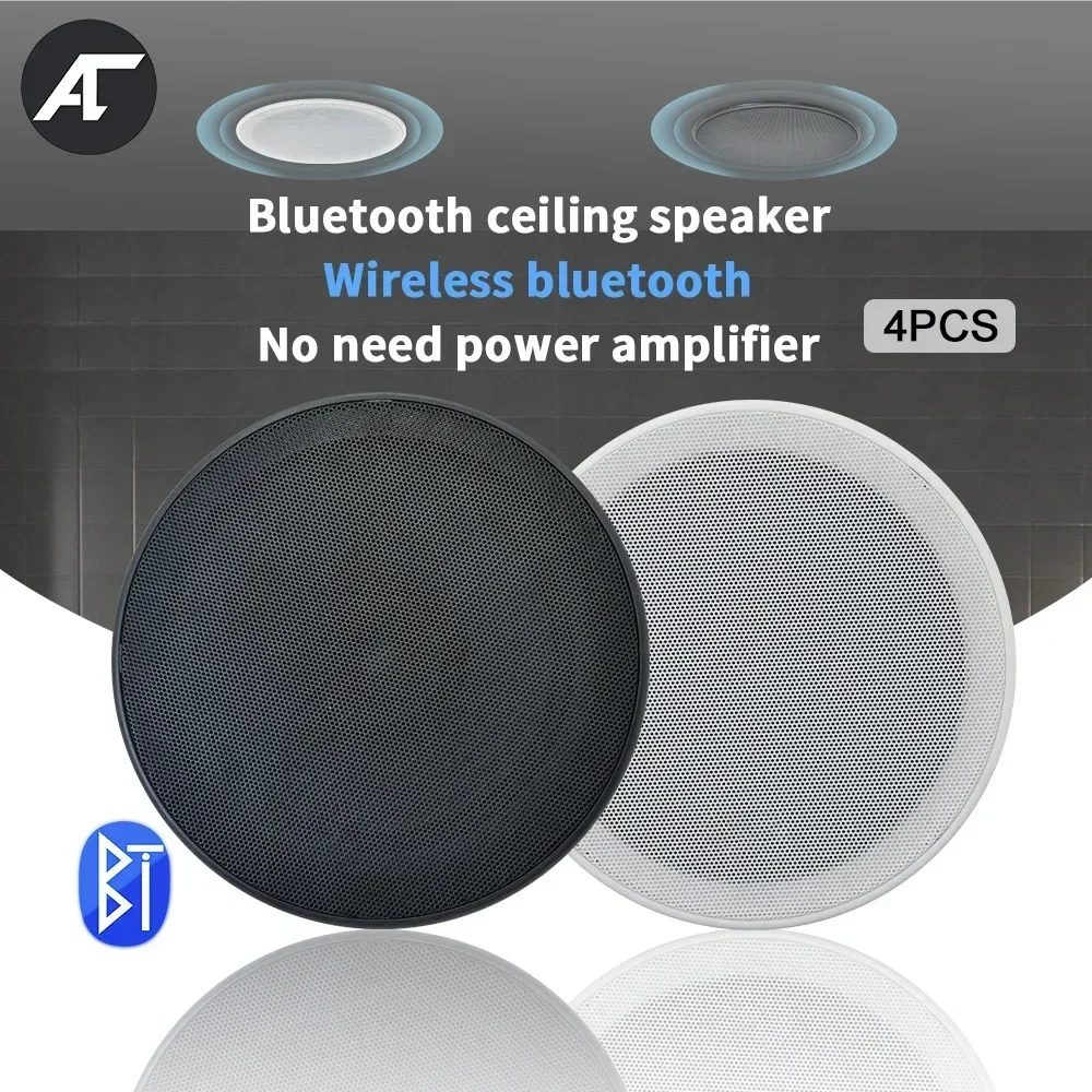 4 шт. Bluetooth потолочный динамик 6-дюймовый полнодиапазонный настенный