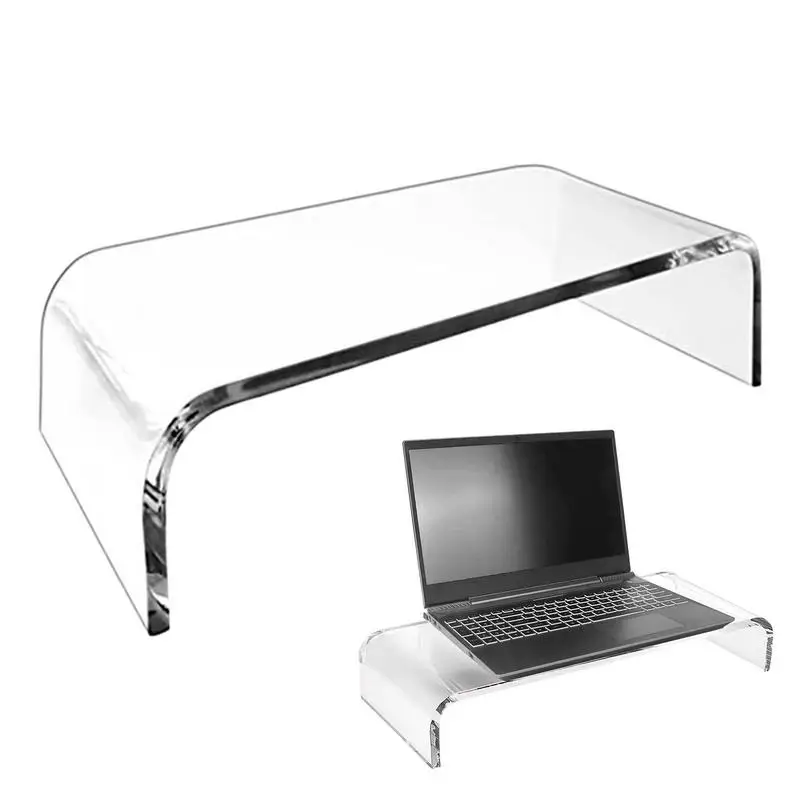 

Monitor Stand Riser Acrylic Laptop Stand Clear Desktop Computer Riser Acrylic Table Riser Desk Storage Stand For Offices