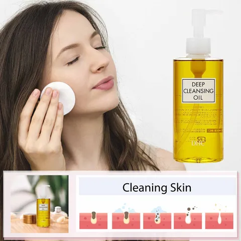 200 мл Dhc глубокое очищение макияжа удаление макияжа контроль жирности лица глаза и губы черные точки Очищение оливковое масло эмульгирующий уход за кожей - изображение