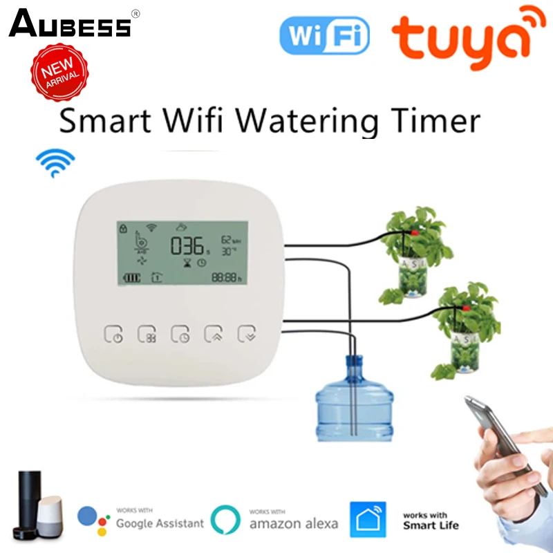 

Таймер для полива сада Tuya, умная система полива с поддержкой Wi-Fi и Google