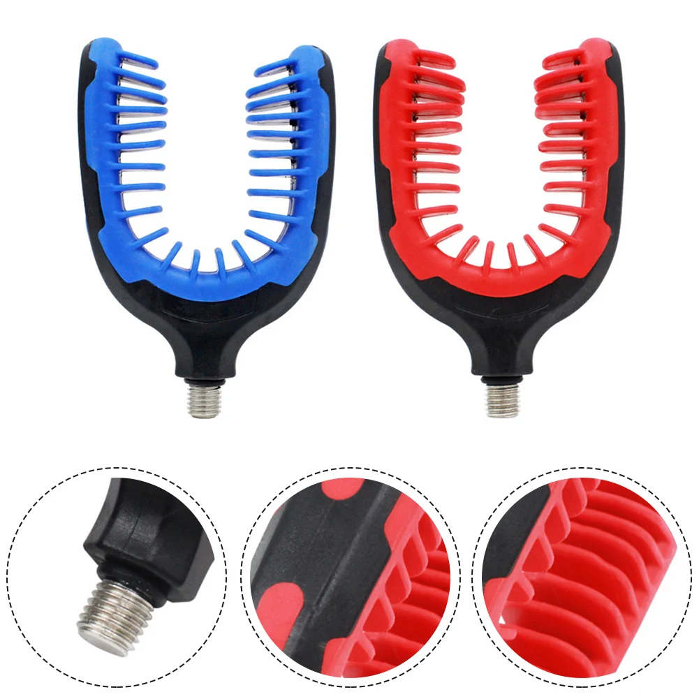 

Red/ Blue Carp Fishing Rod Holder Rest Head Fishing Tackle Gripper Rest Gripper Rod Grips ABS+TPR+Metal For Any Fishing Rod