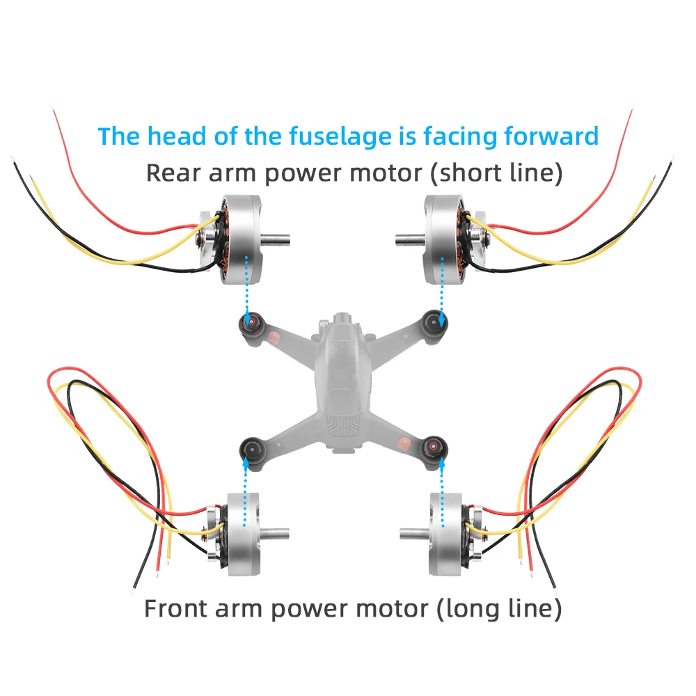 

Arm Motor for DJI FPV Combo Front Rear Motor With Cable Repair Spare Part Replacement for DJI FPV Combo Drone Accessories