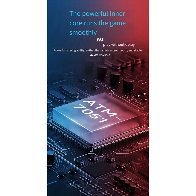 X52 Handheld Game Console HD 5.1 Inch Portable Retro Built-In Classic Games Audio Video Player Easy Install