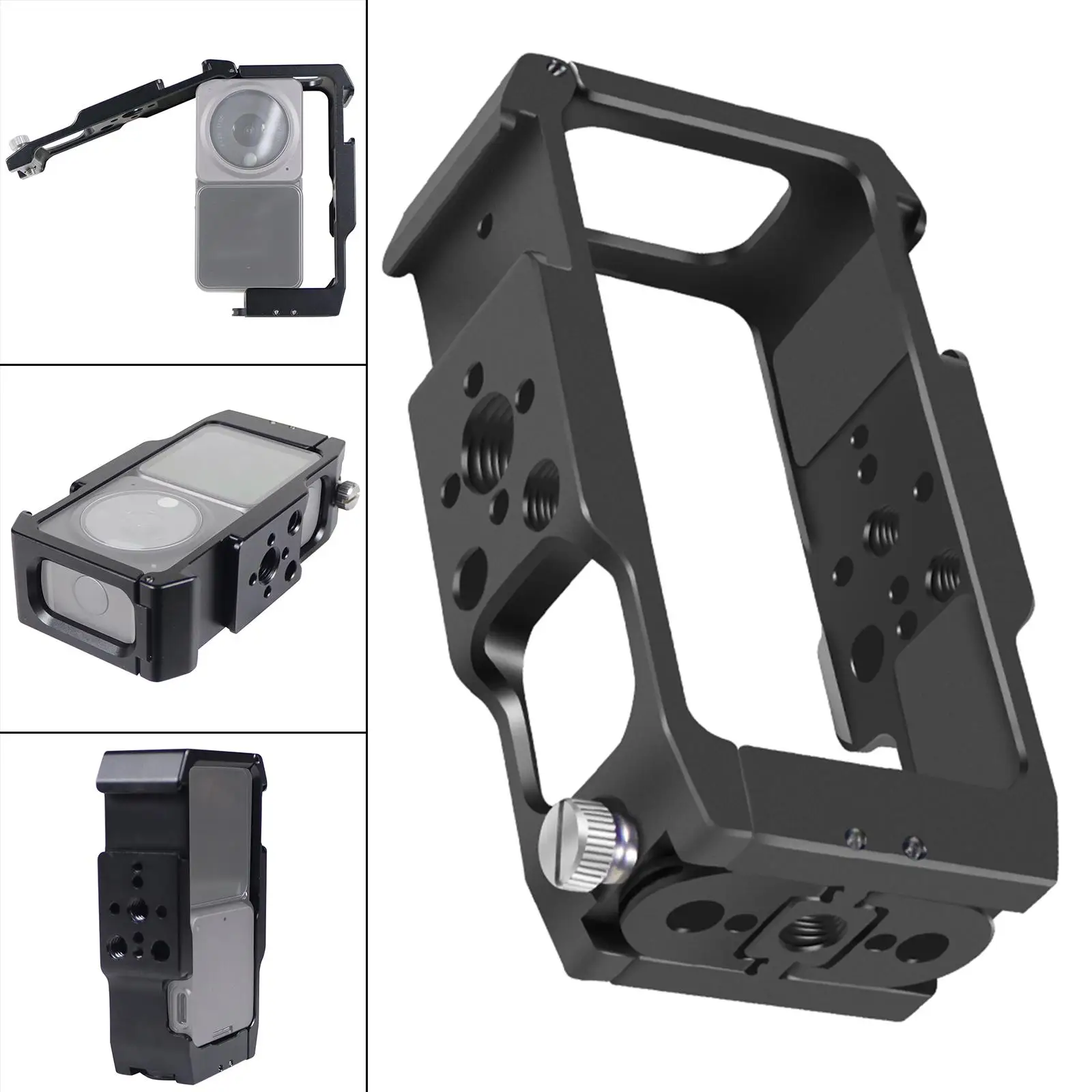 

Aluminum Alloy Extended Camera Frame with Cold Shoe Mount Camera Frame Cage for DJI Action 2