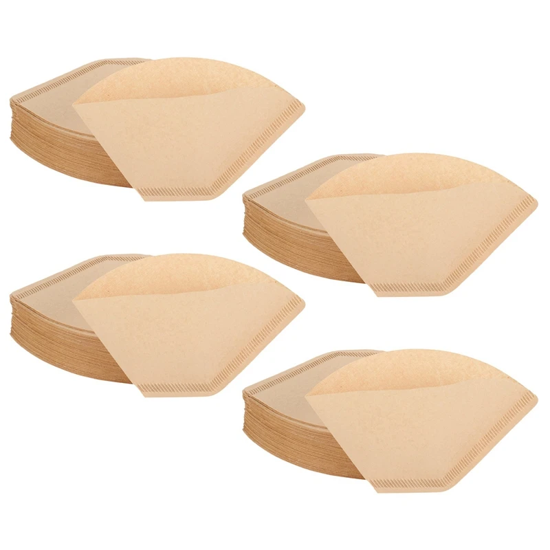 

400Pcs Coffee Filters Disposable Cone Paper Coffee Filter Natural Unbleached Filter 4-6 Cup For Pour Over Coffee Makers