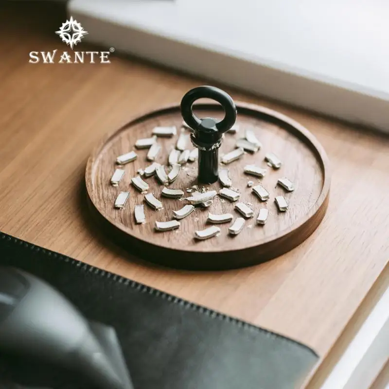 

Unique Texture Mosquito Repellent Tools High-end Ground Nail Burner Black Walnut High-quality Outdoor Mosquito Coil Tray