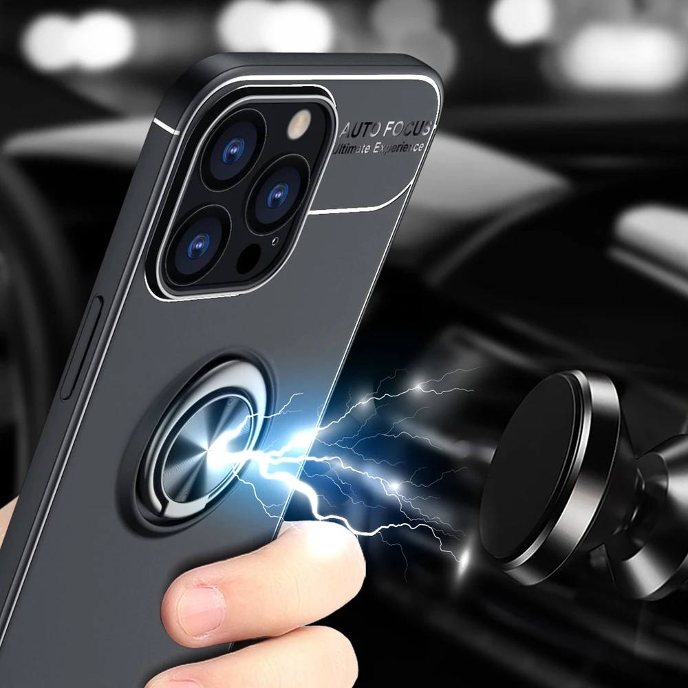 Car holder Magnetic Case for iphone 14 13 12 11 PRO XR XS MAX 8 7 14 PLUS Silicone TPU Magnet Case For Huawei Mate 30 20 Pro