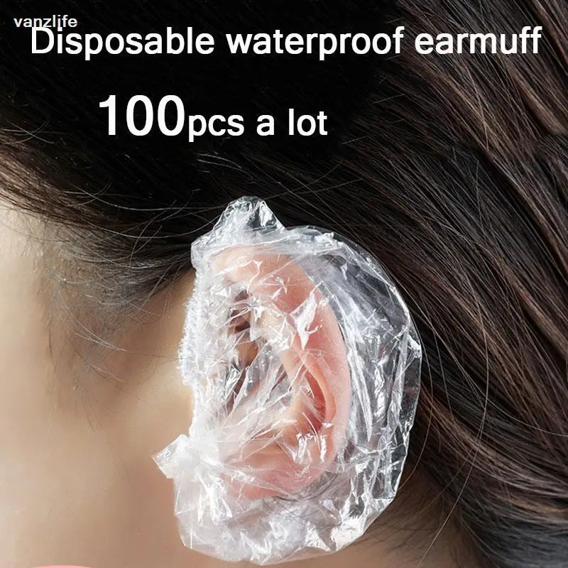 

VANZLIFE Baked Oil Care Disposable Hair Dyeing Earmuffs Household Bathing Waterproof Artifact Ear Hole Protective Cover Earmuffs