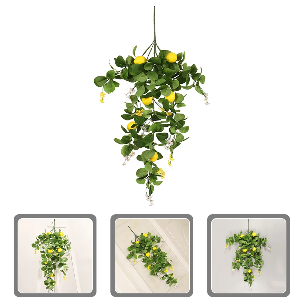 

Simulation Lemon Rattan Lemons Branch Decoration Artificial Fruits Fake Branches Front Door Tree Artificial Wreath Bouquet Stem