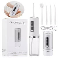 portable oral irrigator dental water jet flosser for travel electric tooth cleaning device rechargeable water pick mouthwasher