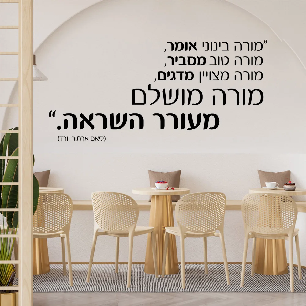 

Colorful Hebrew sentence Wall Sticker Home Decoration Accessories For Baby's Rooms Removable Decor Wall Decals