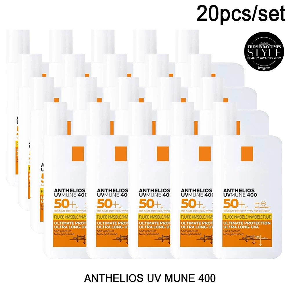 

20 шт. французский бренд солнцезащитный Anthelios UVMUNE 400 солнцезащитный SPF50 + свободный Невидимый жидкий пшеничный желтый Фотофон 50 мл