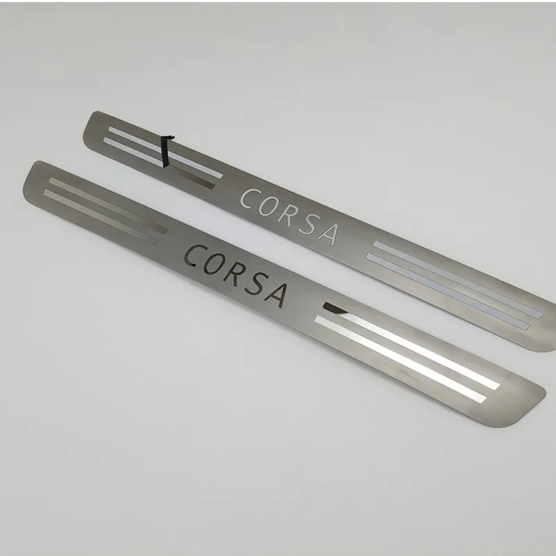 

For opel astra zafira corsa Vauxhall mokka 2014-2020 Door Sill Scuff Plate Guard Kick Pedal Sticker Car Styling Accessories