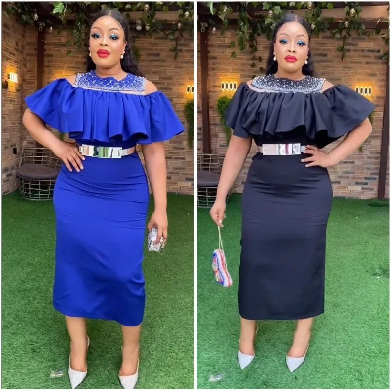 Женское облегающее платье длинное в африканском стиле 2023