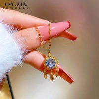 oyjr dream catcher necklace women stainless delicate pendant necklaces choker long chain pendant collares de moda 2022 mujer