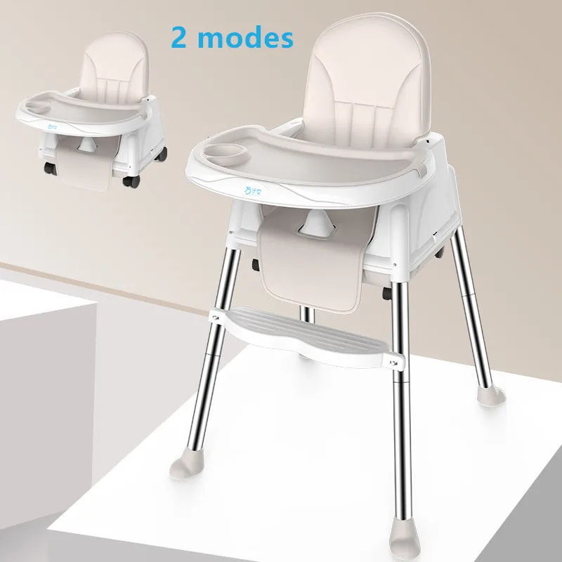 2 In 1 Folding Kids Dinning High Chair Baby Highchair for Children Feeding Baby Table and Chair for Babies Toddler Booster Seats