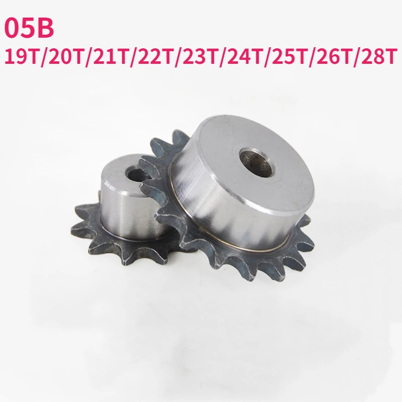 

1pcs 05B Chain Gear 45# Steel 19T/20T/21T/22T/23T/24T/25T/26T/28T Teeth Pitch 8mm