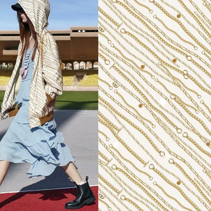 

Luxury Brand Polyester Printed Fabric Satin Soft Clothing Shirt Pajamas Twill Fabrics Cloth for Dress by Meter Diy Sew