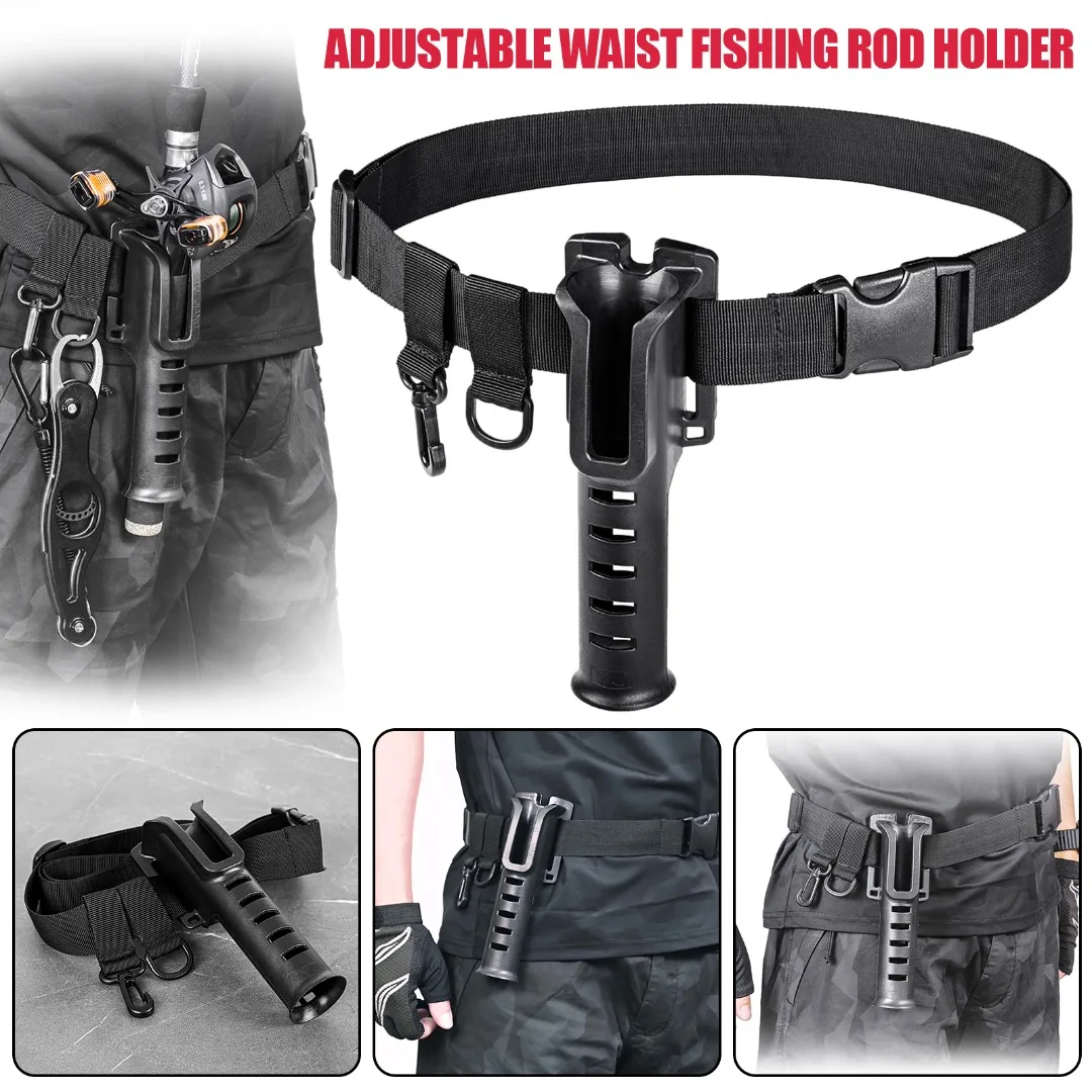

Adjustable Waist Fishing Rod Holder Fishing Rod Pole Inserter Gear Tackles Stand Up Pole Holder For Fishing Accessories