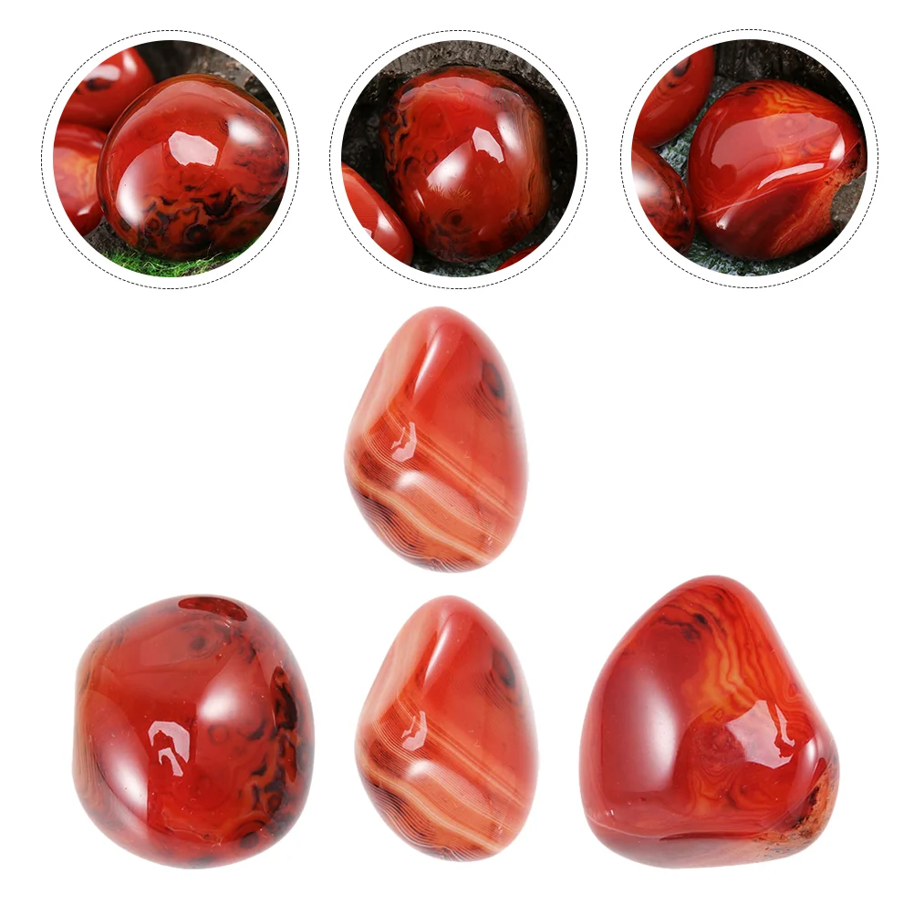 4 шт. украшения для аквариума грубый агат нерегулярные камни пальмы натуральный