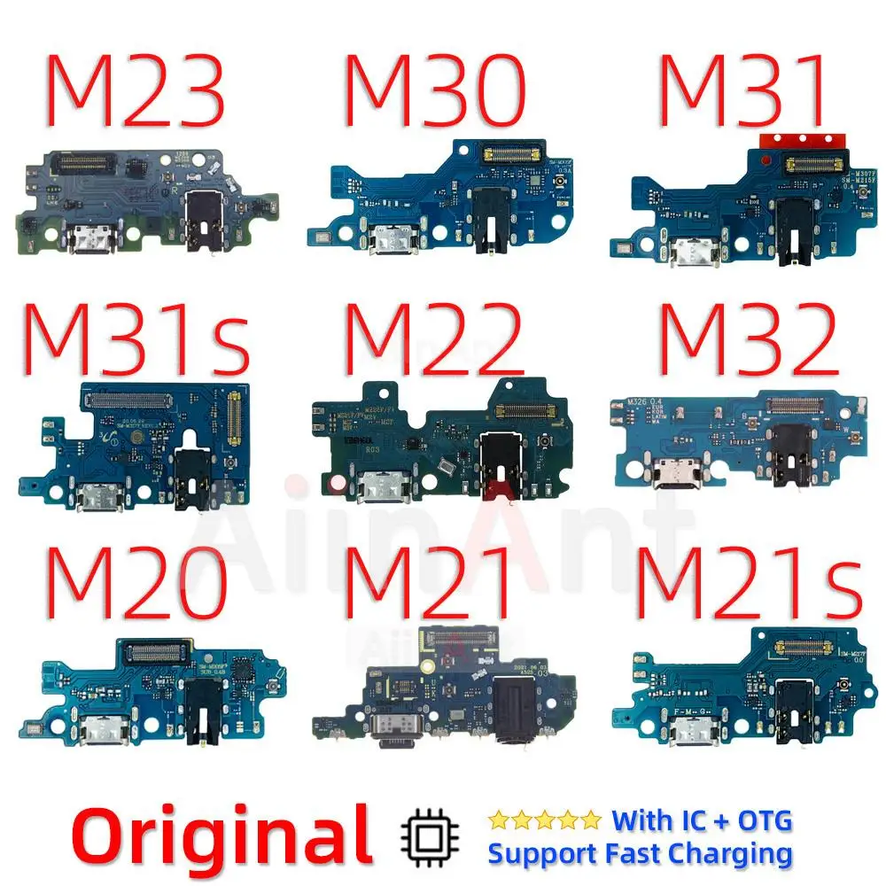 Оригинальная Нижняя док-станция USB быстрое зарядное устройство плата зарядный гибкий кабель для Samsung Galaxy M20 M21 M21s M22 M23 M30 M30s M32 M33 5G 4G