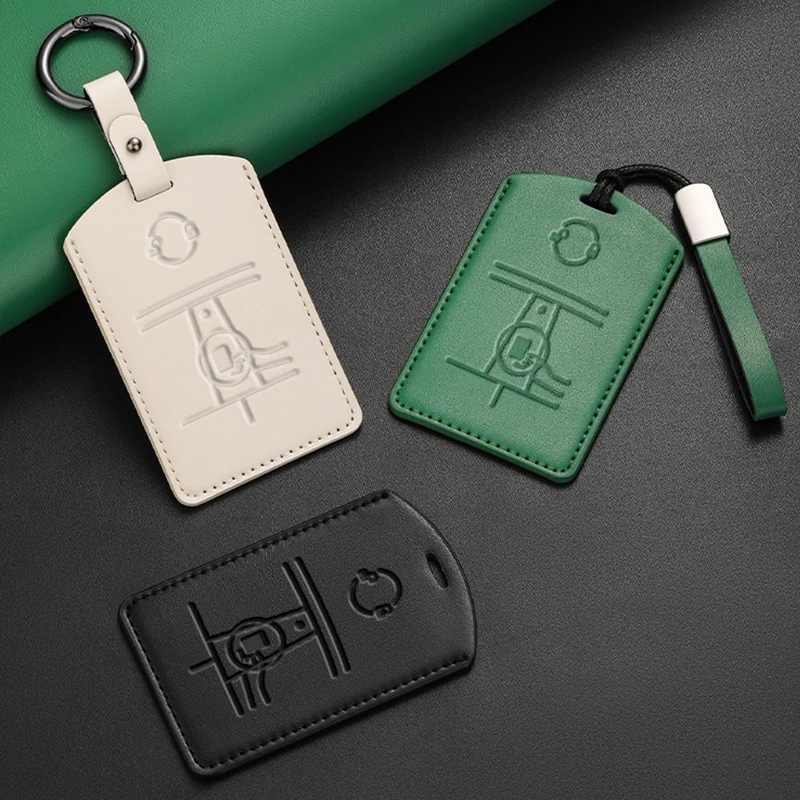 Кожаный автомобильный чехол для удаленного ключа с NFC-картой защитный