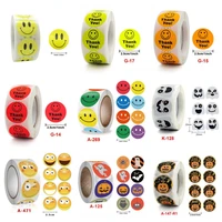 100500pcs smiley face sticker for kids reward sticker yellow dots labels happy smile face sticker label kids toys gift package