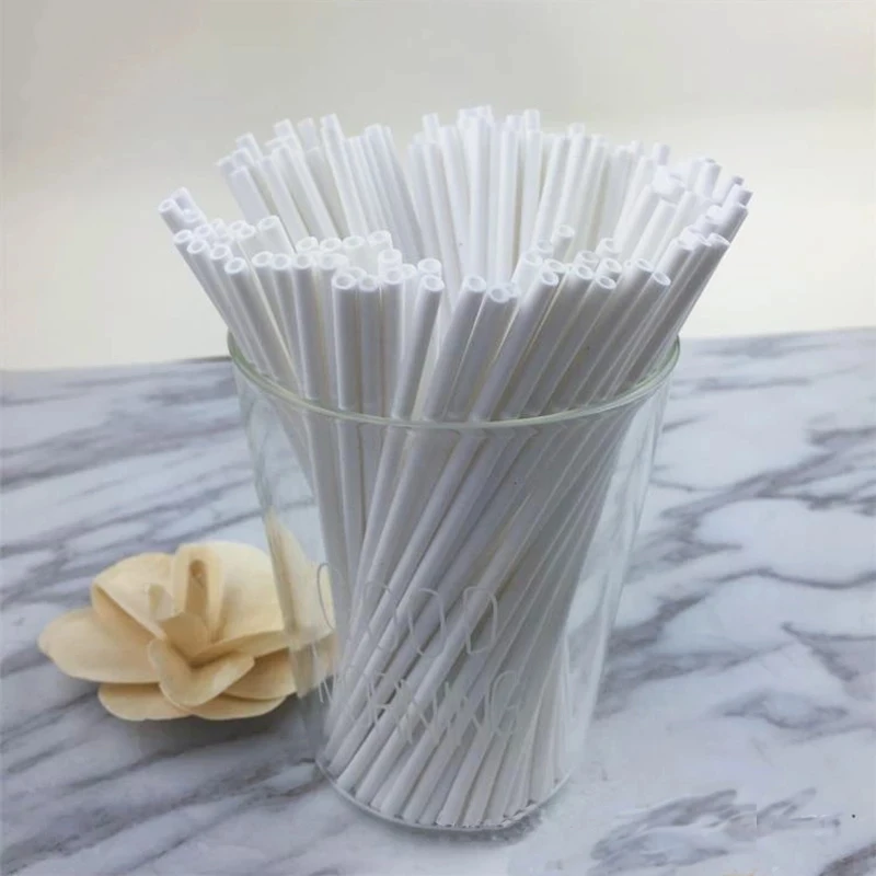 

100Pcs White Lollipop Sticks For Chocolate Sugar Candy Lolly Sucker Dessert Cake Pop Bakeware Fudge Pole Bakeware Baking Tools