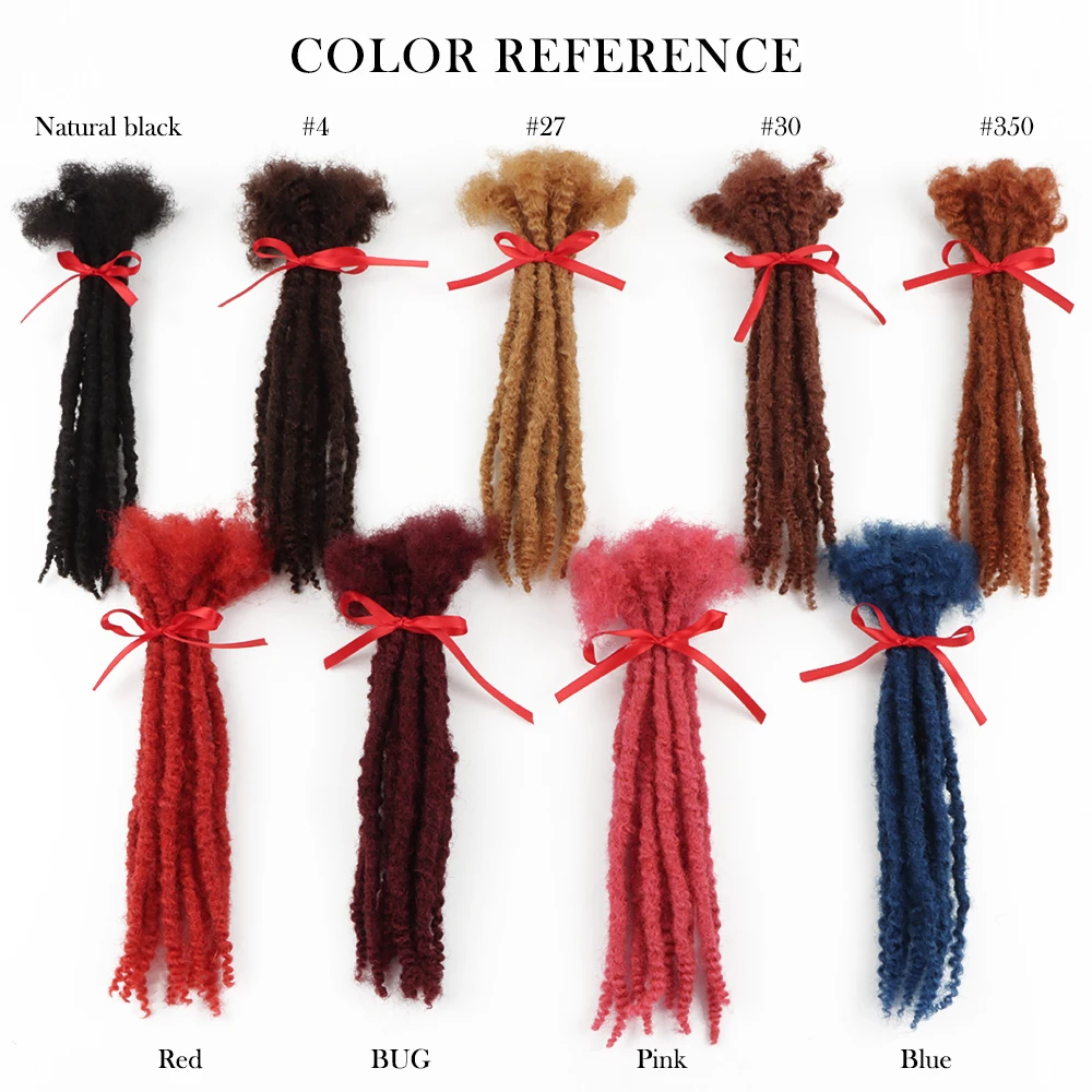 Orientfashion Human Hair Dreadlocks Crochet Braids New Styles Remy Extensions 80/60Strands Afro Kinky Textured Curly Ends Locs