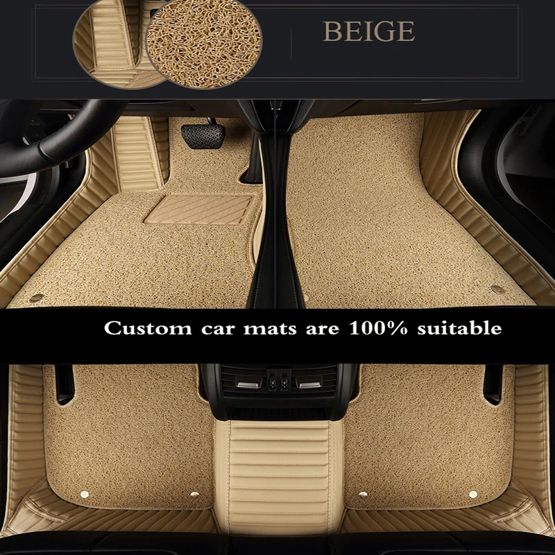 

Custom Car Floor Mats for Hyundai santa fe ix25 solaris ix35 accent elantra tucson Genesis Veracruz i30 veloster ix55 sonata